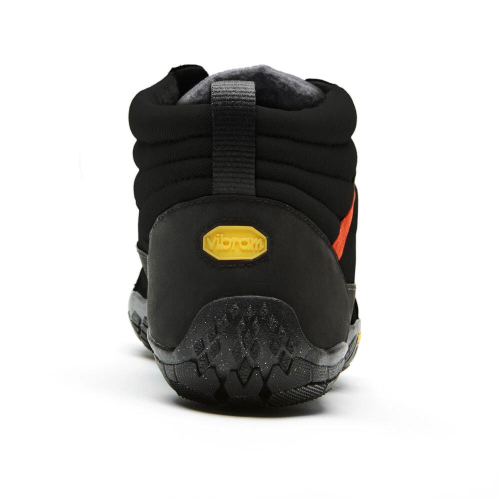 Vibram Five Fingers Mens Trail Shoes - Black/Grey/Red - V-Trek Insulated - 93764-EOLQ